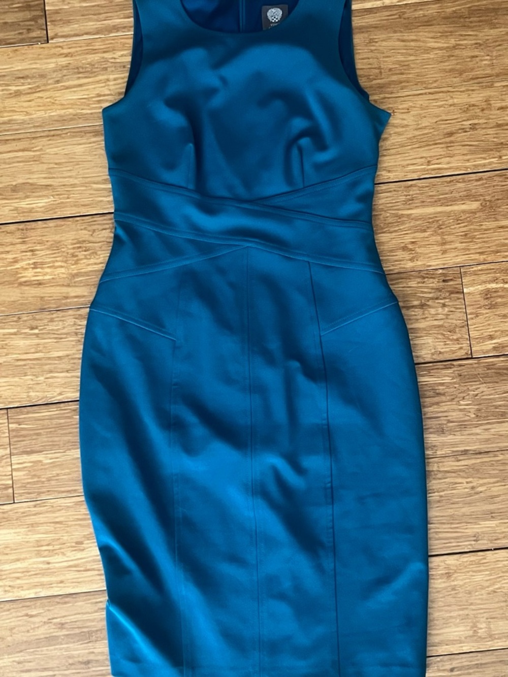 Vince Camuto Teal Sleeveless Sheath Dress